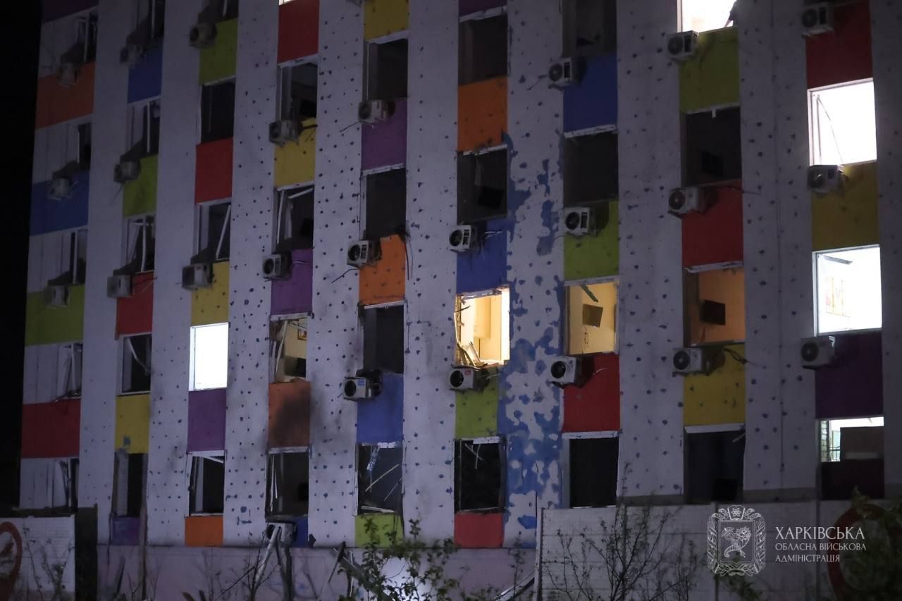 Последствия атаки дронов в Харьков вечером 2 мая. Фото - Олег Синегубов