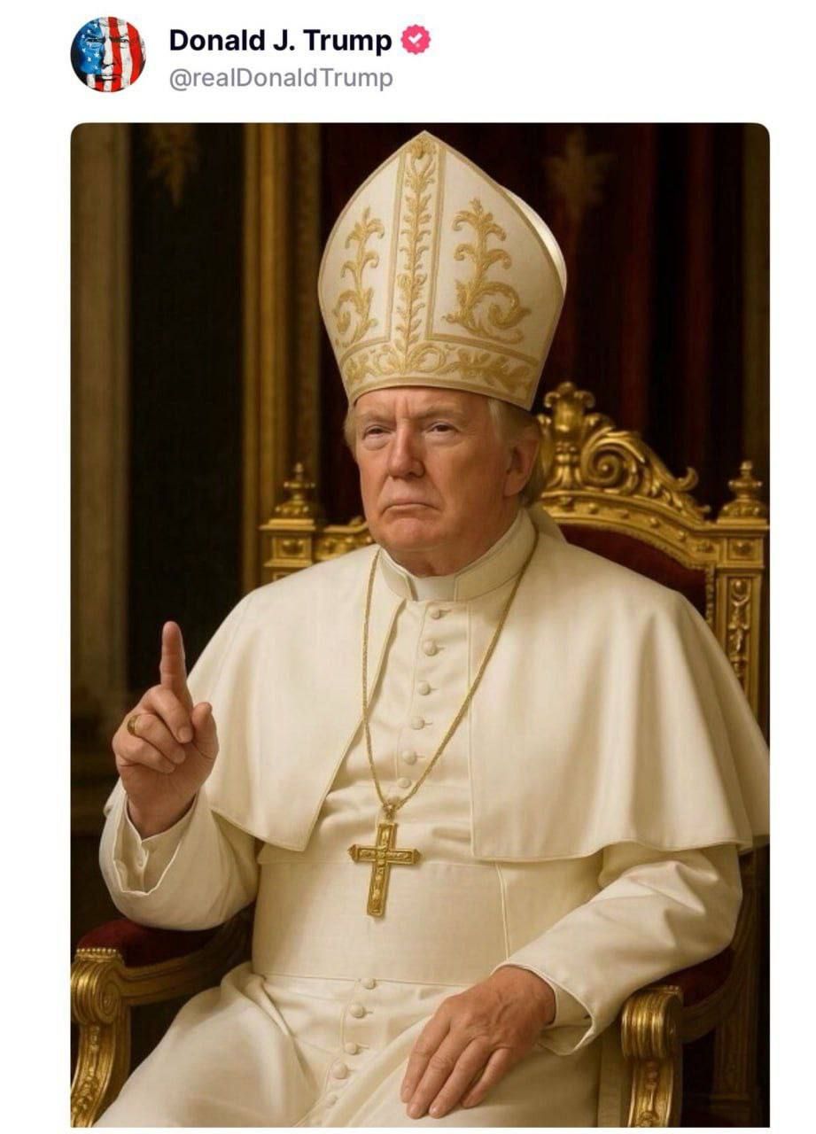 Трамп знову всіх шокував, оприлюднивши фото в образі Папи Римського 1