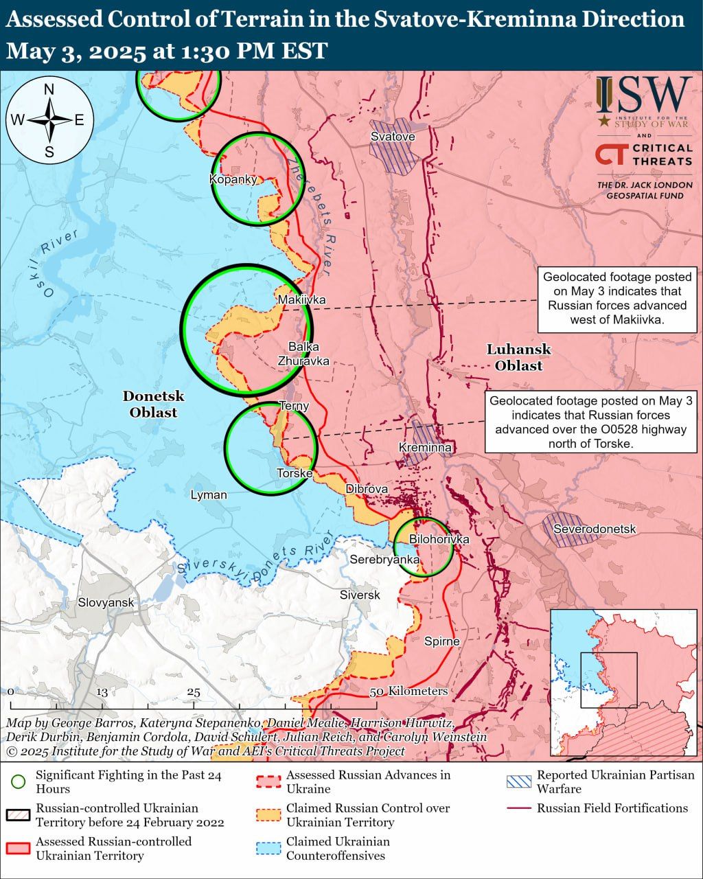 Ситуація на Донеччині. Карта - ISW Ситуація на Донеччині. Карта - ISW