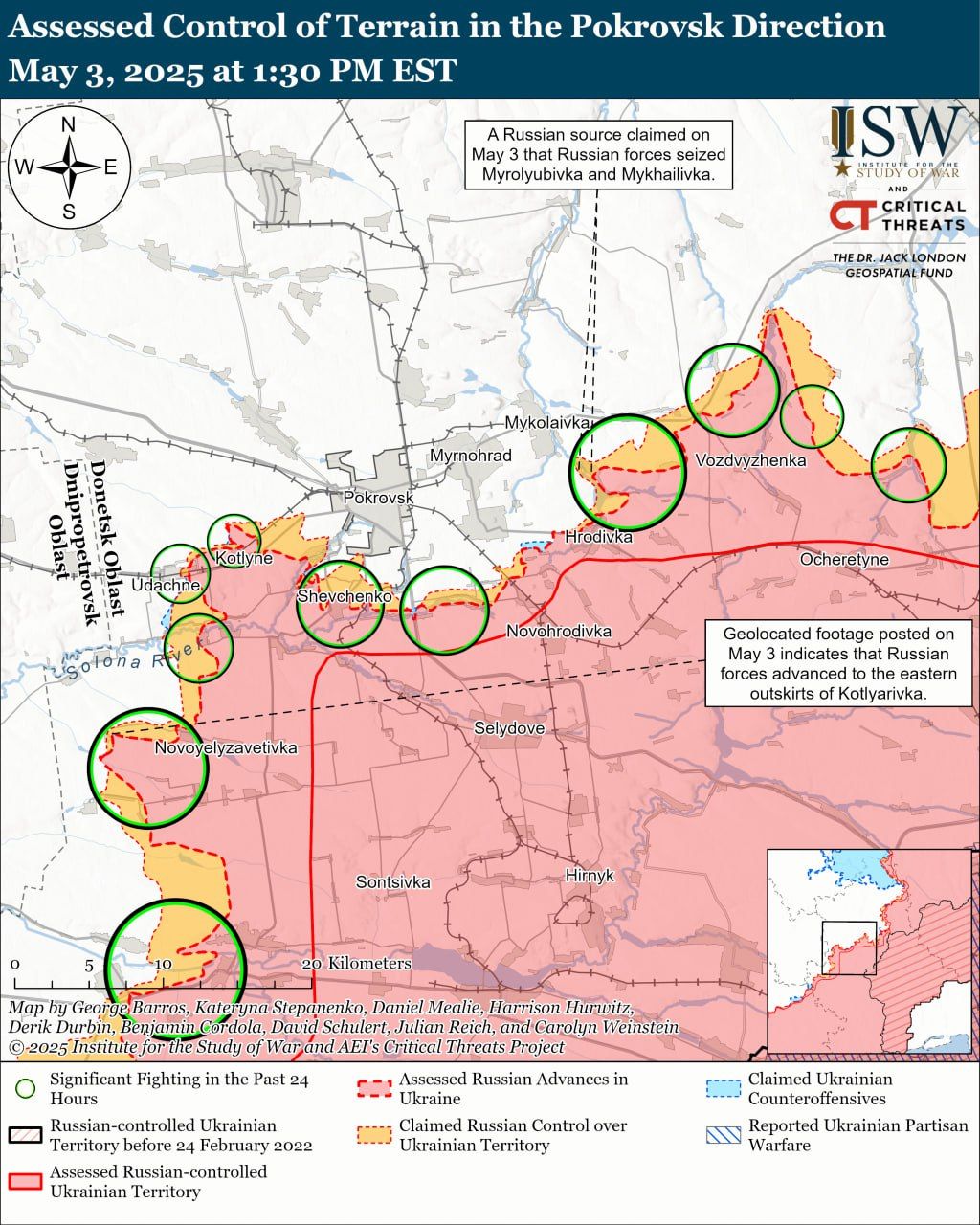 Ситуація на Покровському напрямку. Карта - ISW Ситуація на Покровському напрямку. Карта - ISW