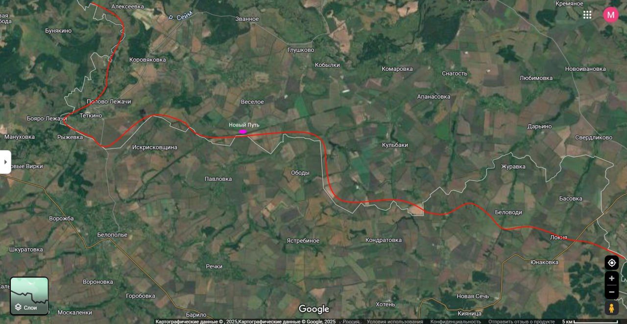 Обострение в Курщине. Карту публикуют росСМИ