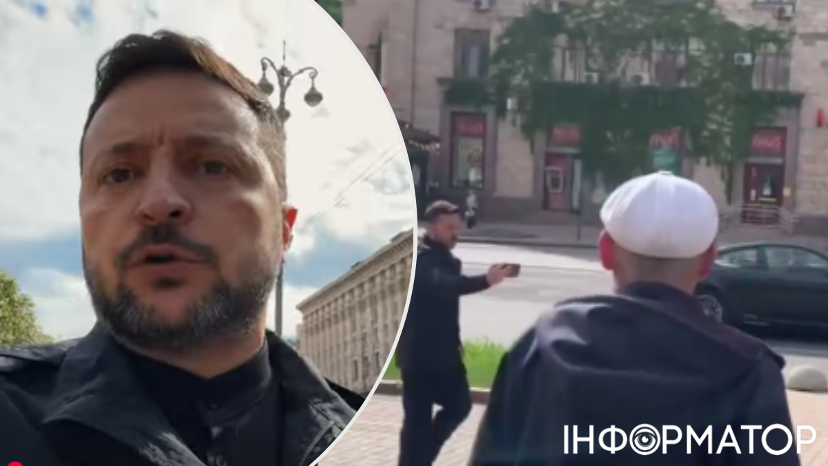 На Крещатике пьяный мужчина шел к Владимиру Зеленскому