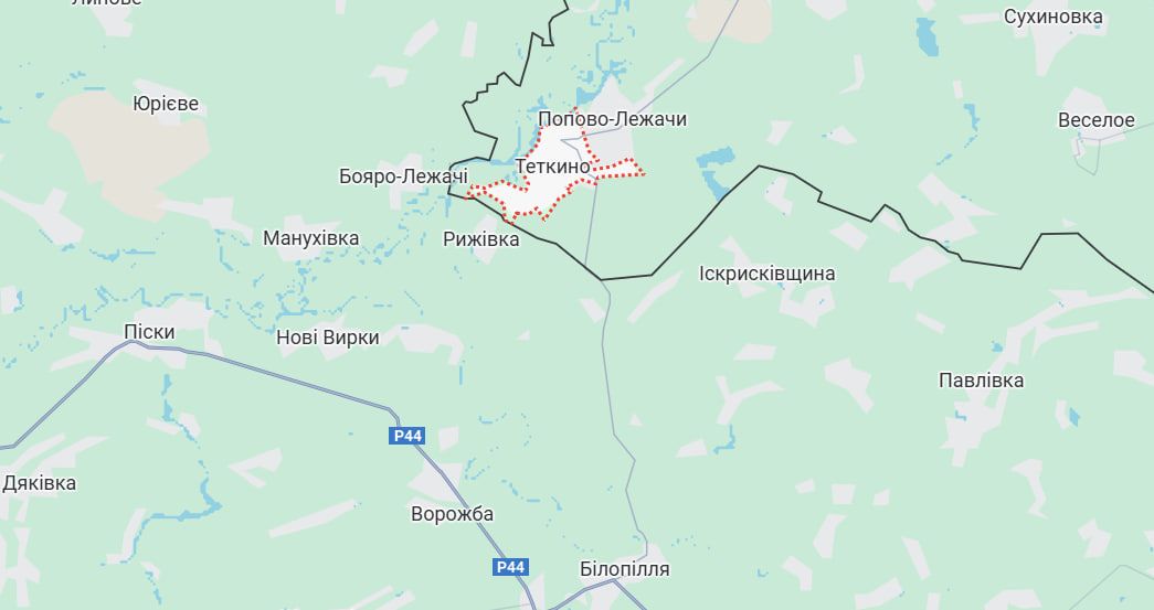 Теткино на карте Теткино на карте