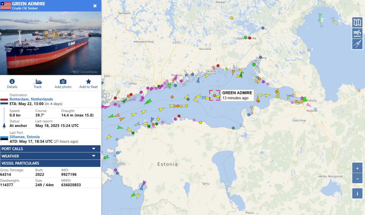 Россия впервые задержала нефтяной танкер, уходящий из Эстонии - хотя Москва и согласовала маршрут 1