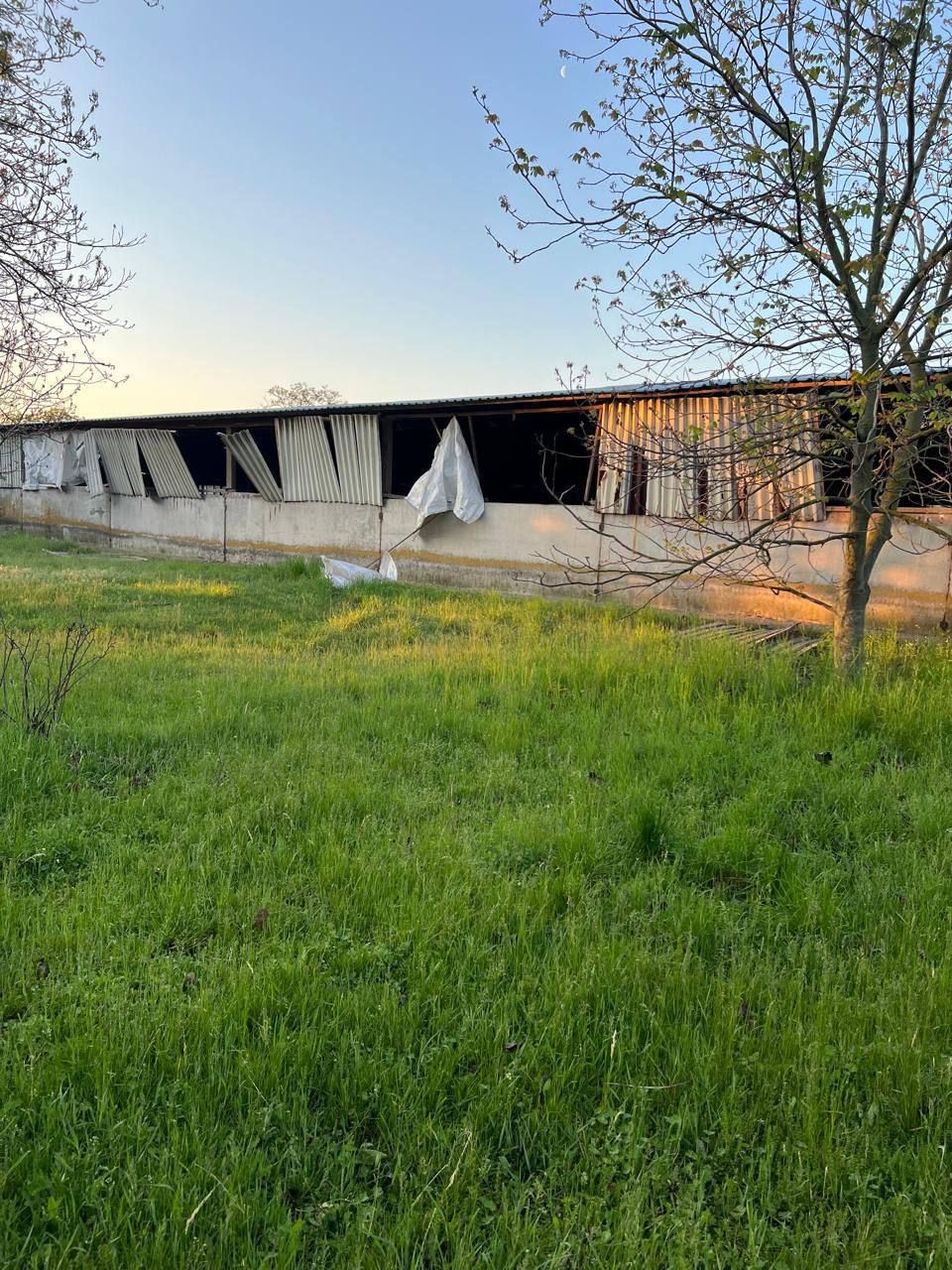 Обломки дрона разрушили дом Обломки дрона разрушили дом