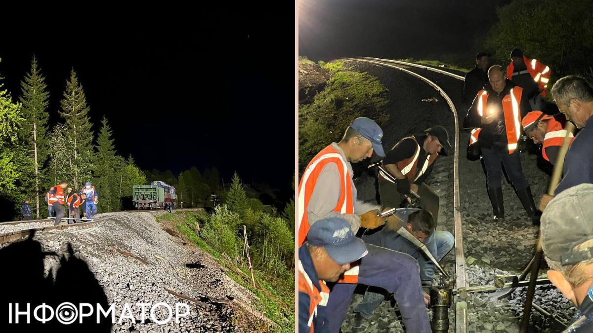 Сдвиг грунта и пути "Укрзализныци": обновлены данные о перекрытии движения на участке Ясиня — Вороненко 1