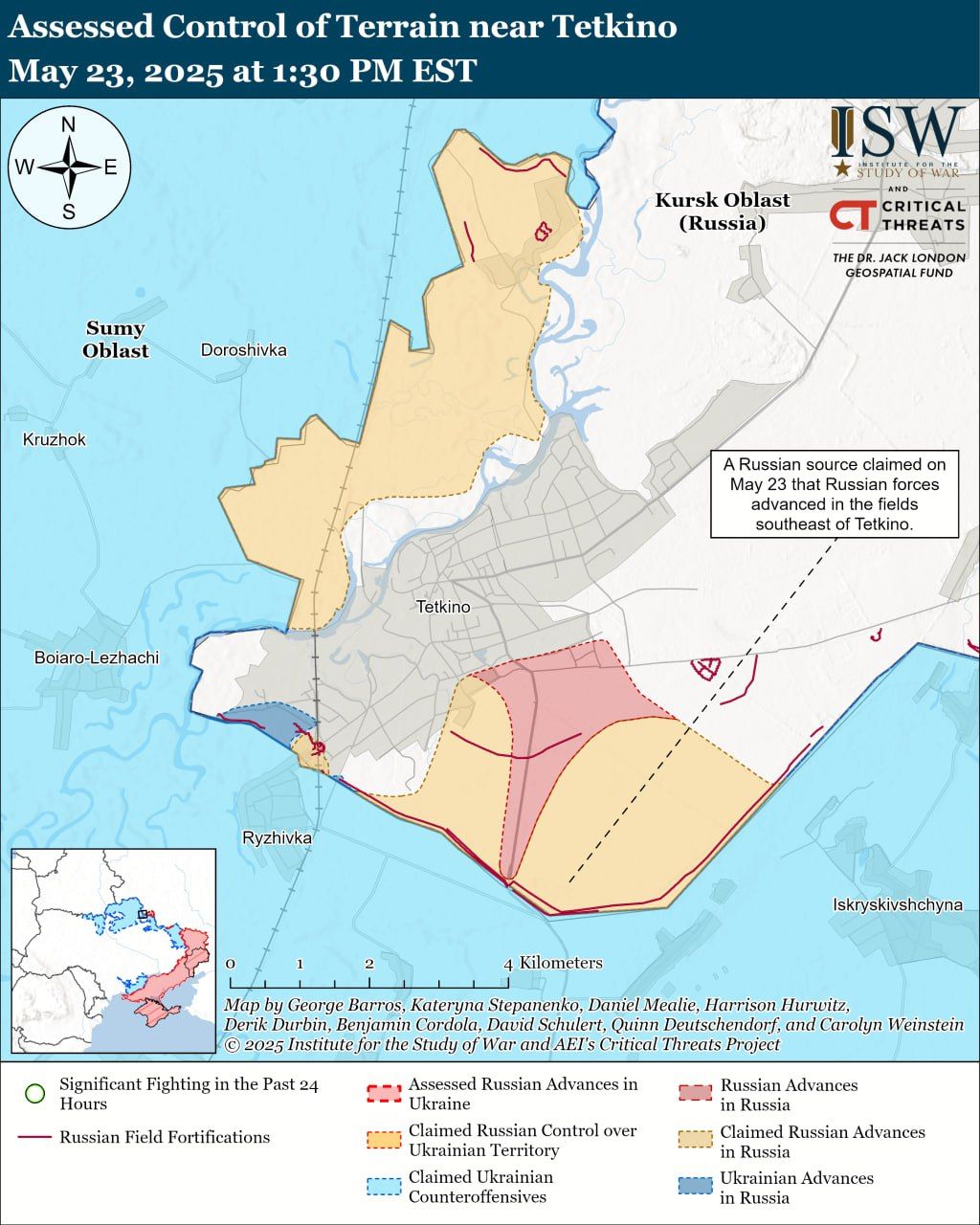 Росія тисне під Новопавлівкою та Кураховим, а ЗСУ мають успіхи під Торецьком: карти ISW 1