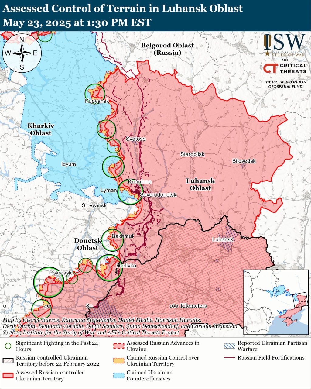Росія тисне під Новопавлівкою та Кураховим, а ЗСУ мають успіхи під Торецьком: карти ISW 4