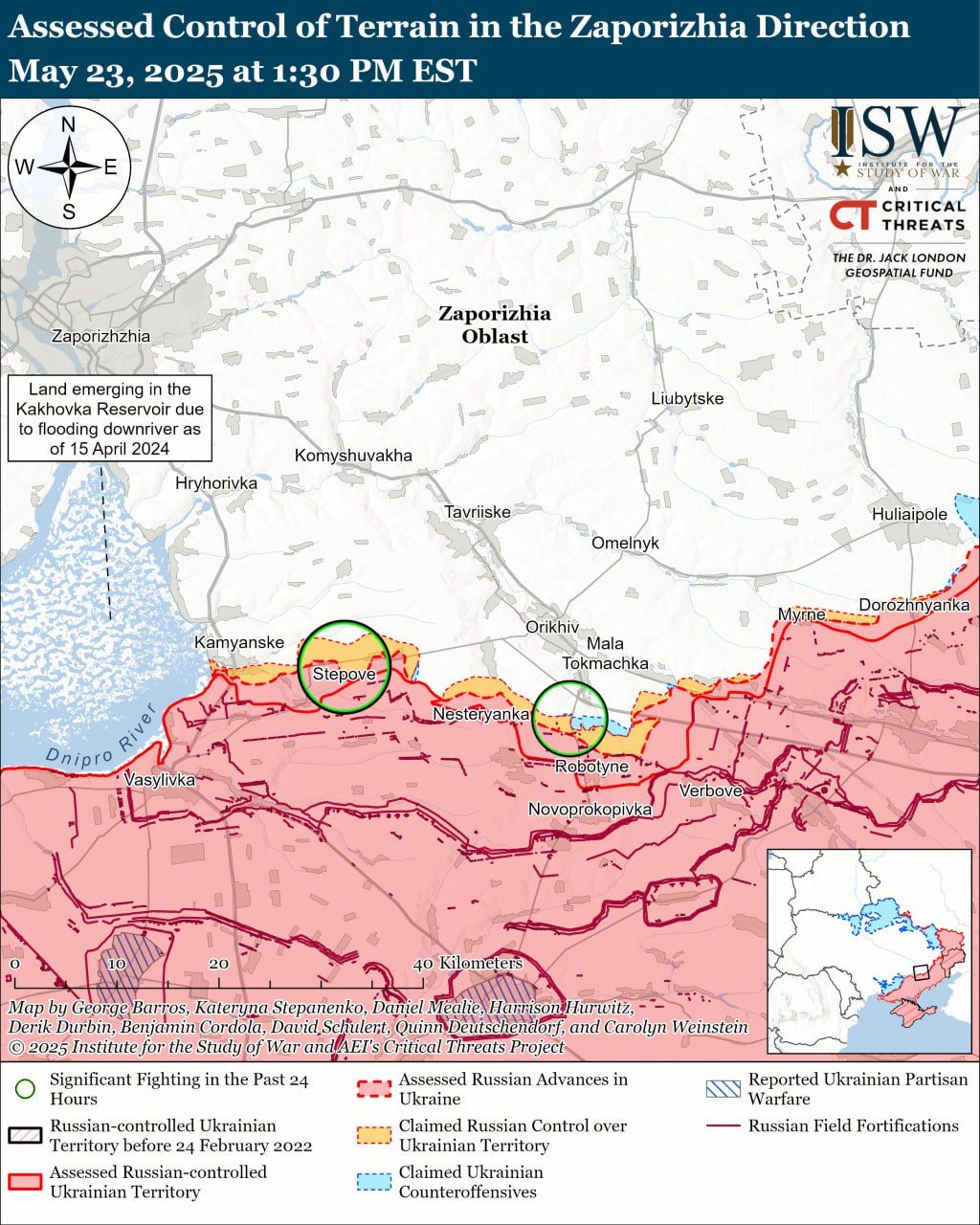 Росія тисне під Новопавлівкою та Кураховим, а ЗСУ мають успіхи під Торецьком: карти ISW 9