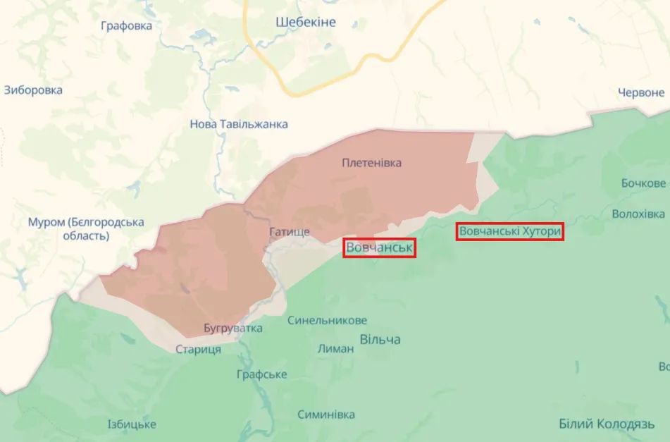Ситуація на Харківському напрямку. Карта: Deepstate Ситуація на Харківському напрямку. Карта: Deepstate
