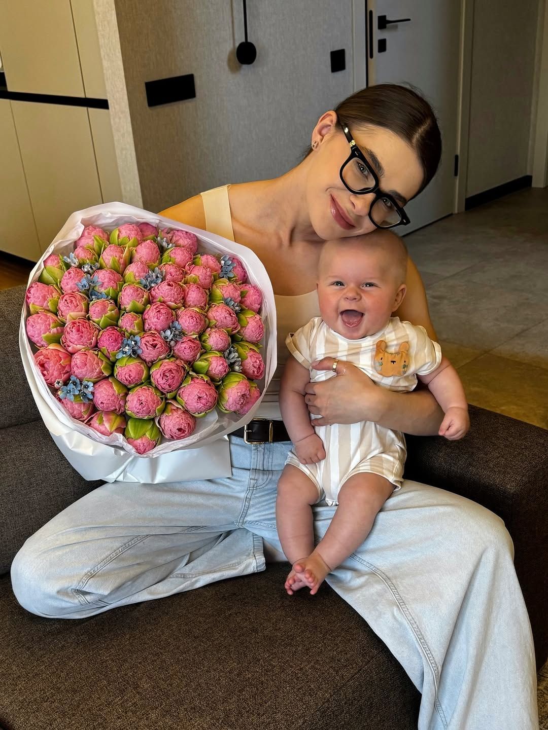 Катерина Остапчук з сином Тимофієм