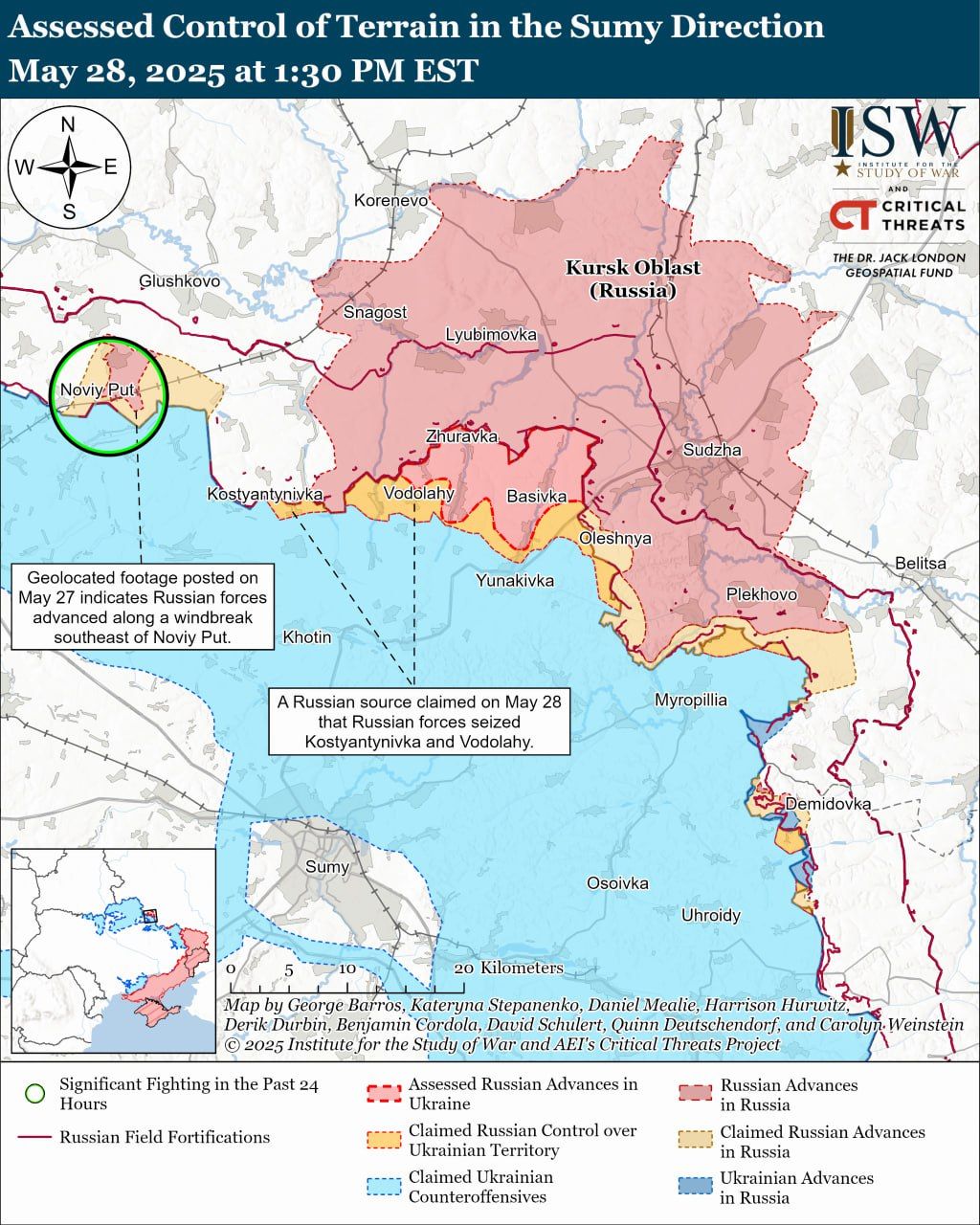 Ситуація на Сумщині. Карта - ISW Ситуація на Сумщині. Карта - ISW
