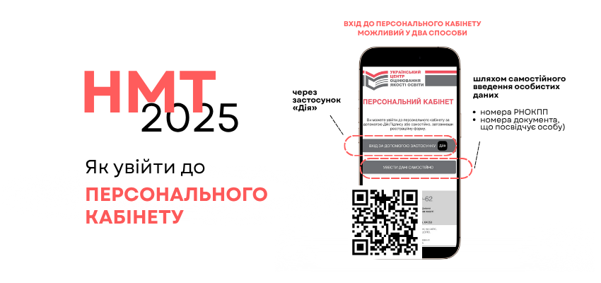 Вхід до персонального кабінету можливий у два способи Вхід до персонального кабінету можливий у два способи