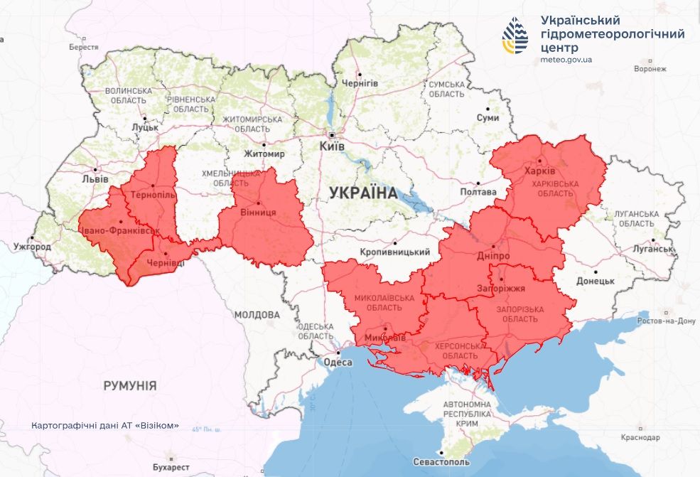 Карта - Facebook.com/UkrHMC.