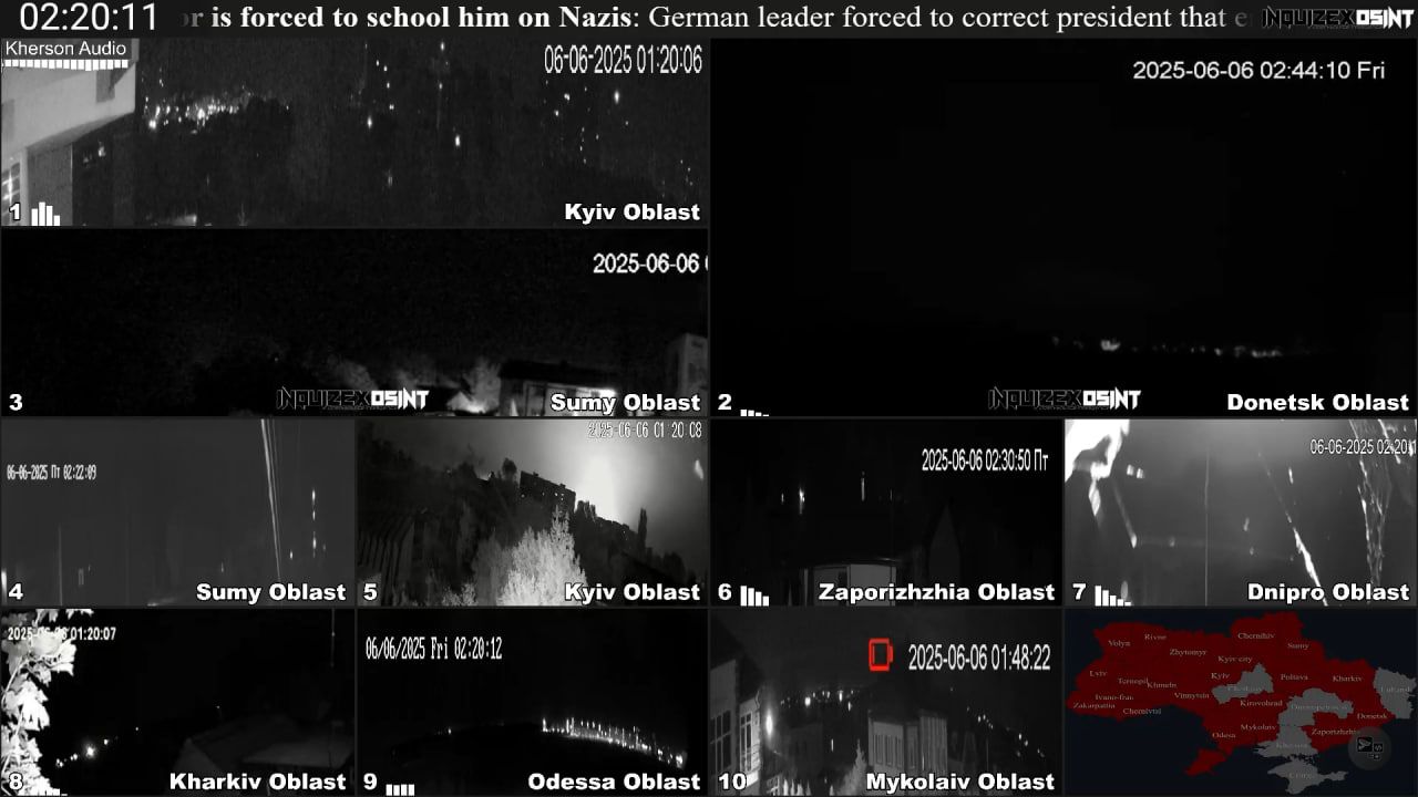 На камері 5 з Київщини зафіксований момент влучання уламків збитої цілі в землю На камері 5 з Київщини зафіксований момент влучання уламків збитої цілі в землю