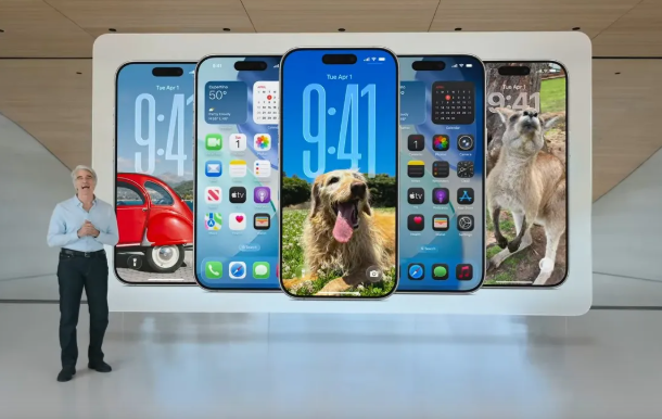 Новый дизайн Liquid Glass / Скриншот по презентации https://24tv.ua/tech/noviy-dizayn-apple-liquid-glass-zyavitsya-ios-26-macos-tahoe_n2842652