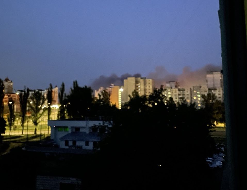 Дим у районі Оболоні. Фото: Інформатор