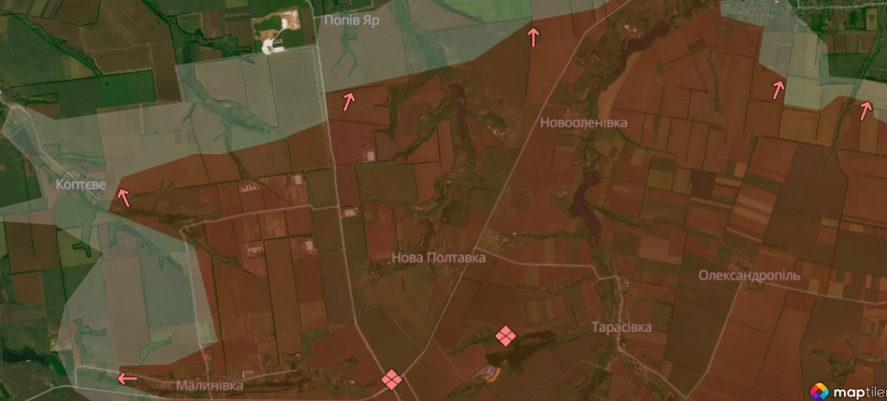 Бої н апівночі від Покровська. Карти DeepState Оточують Покровськ з півночі: DeepState повідомив про загрозливе просування ворога на Донбасі 1