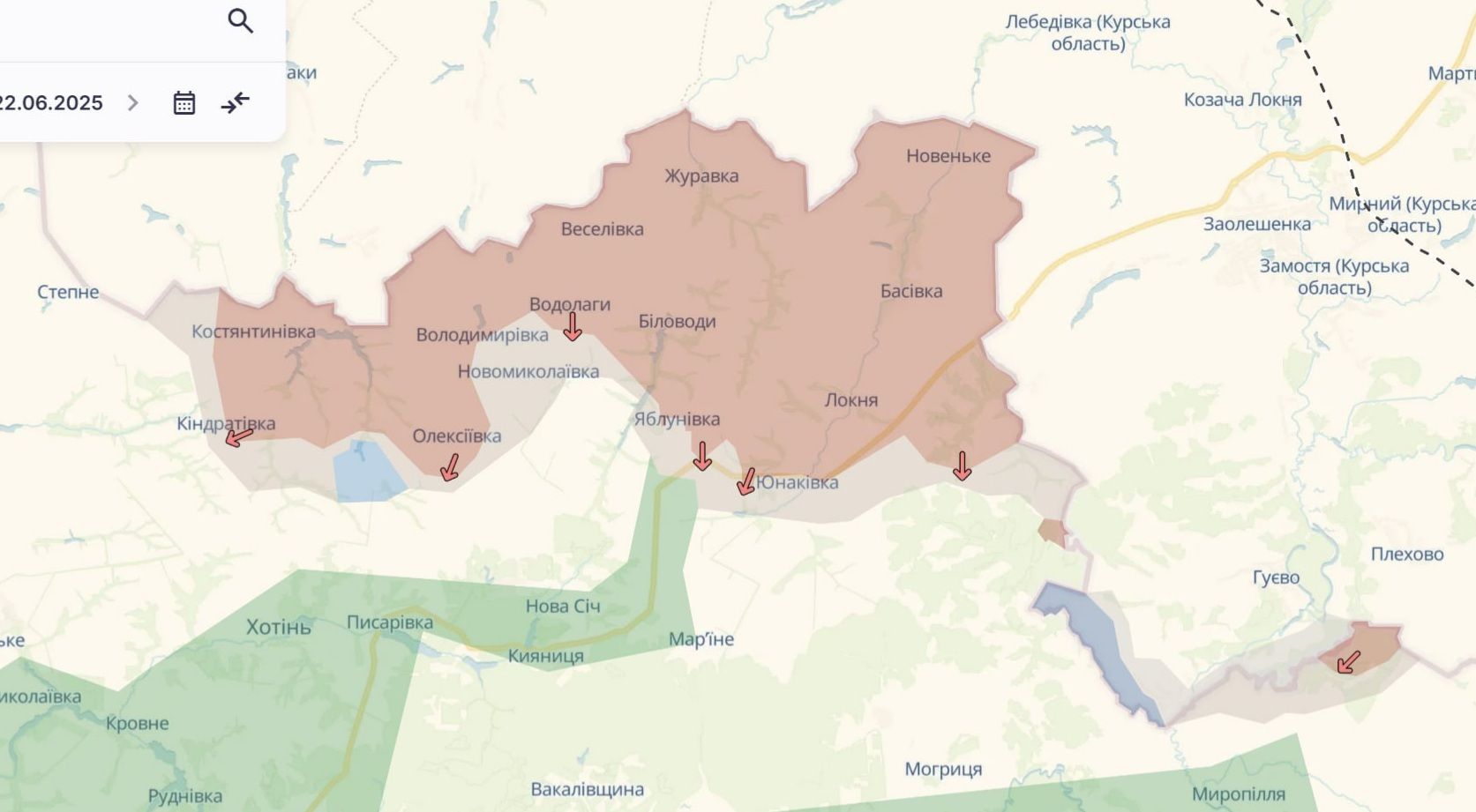 ВСУ взяли под контроль Андреевку: левый фланг в Сумской области стабилизирован - DeepState 1