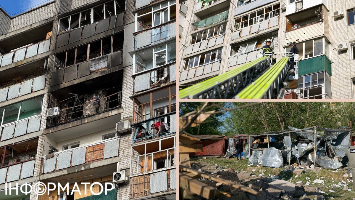 В Смеле после ударов РФ повреждены три многоэтажки и колледж, есть пострадавшие