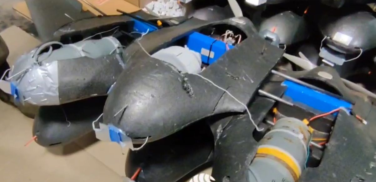 Разобранные дроны камикадзе "Черника-2" - Фото из открытых источников