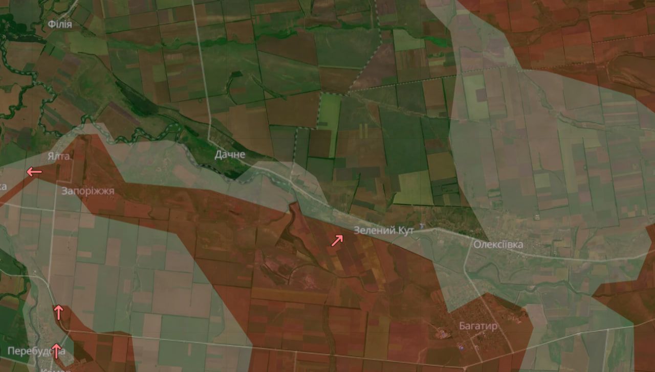 На картах DeepState Дачное обозначено как территория, контролируемая Украиной