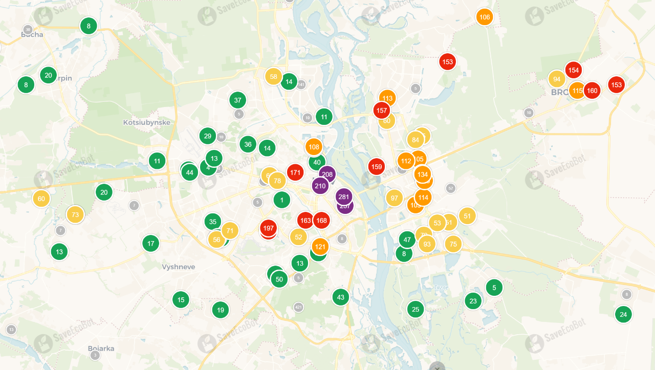 У Києві погіршилося повітря після обстрілу РФ: де найбільше токсинів 2