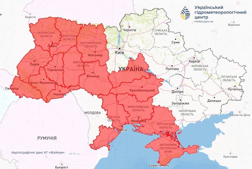 Оголощено надзвичайний рівень пожежної небезпеки