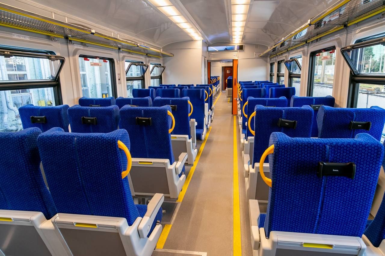 Обновленный региональный поезд Фото: Укрзализныця