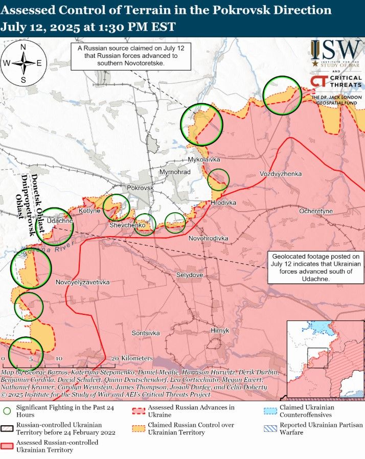 Украинские войска продвинулись возле Покровска, а россияне возле Новопавловки – ISW 1