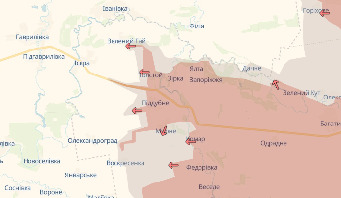 Оккупанты продвинулись возле Поддубного. Карта - DeepState