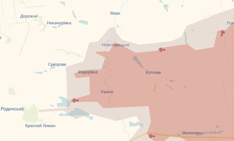 Оккупанты продвинулись возле Федоровки. Карта - DeepState