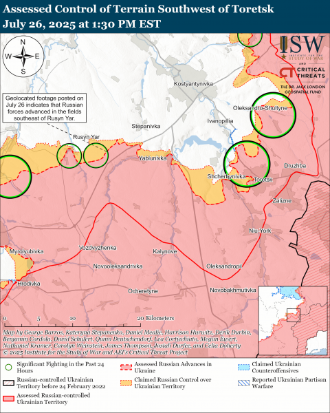 ЗСУ просуваються на півночі Сумщини, тоді як в окупантів нові успіхи на Донбасі — ISW 3