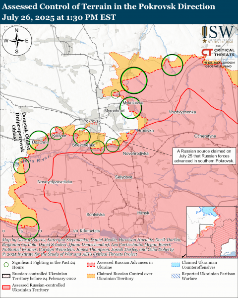 ЗСУ просуваються на півночі Сумщини, тоді як в окупантів нові успіхи на Донбасі — ISW 4