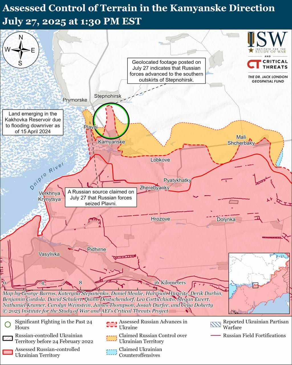 Наступ РФ на Запоріжжі: окупанти просунулися до Степногірська та, ймовірно, захопили Плавні 1