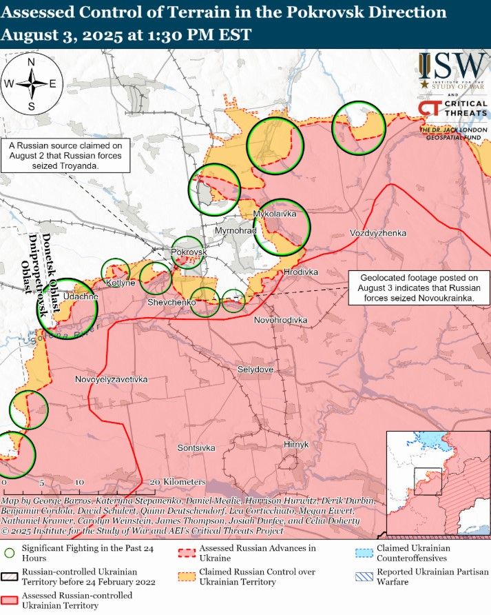 Російські війська просуваються біля Покровська Російські війська просуваються біля Покровська