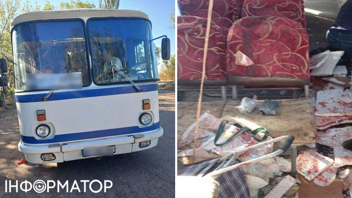 Последствия атаки дрона в Херсонской области