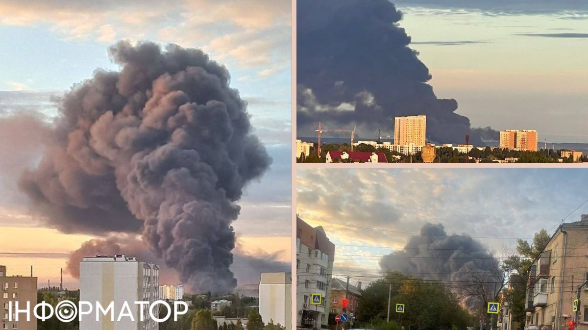 В Саратове горит НПЗ после атаки дронов