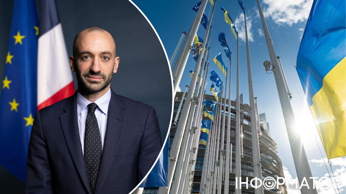 Бенжамен Аддад, прапори України та ЄС