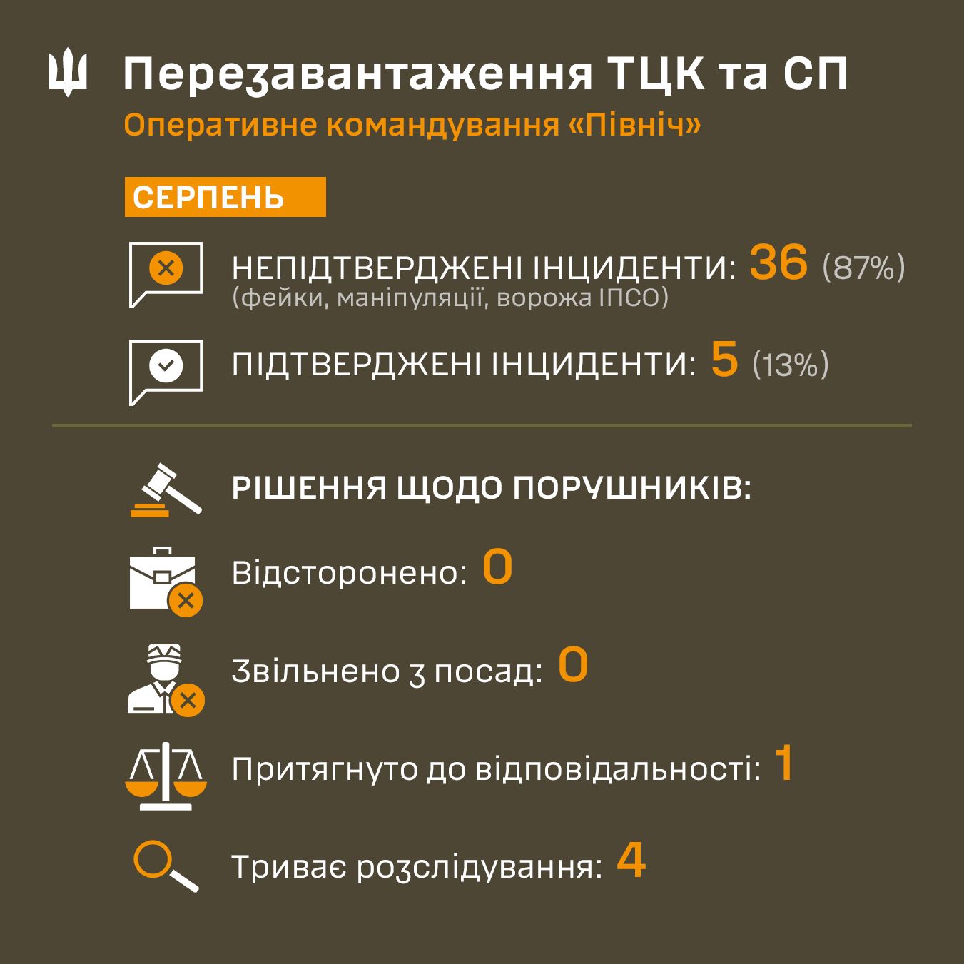 Инфографика инцидентов с ТЦК в августе
