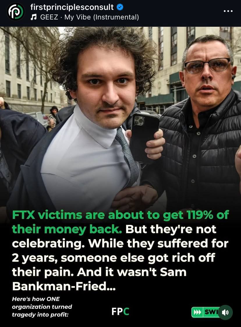 Жертви FTX отримають 119% своїх грошей назад Жертви FTX отримають 119% своїх грошей назад