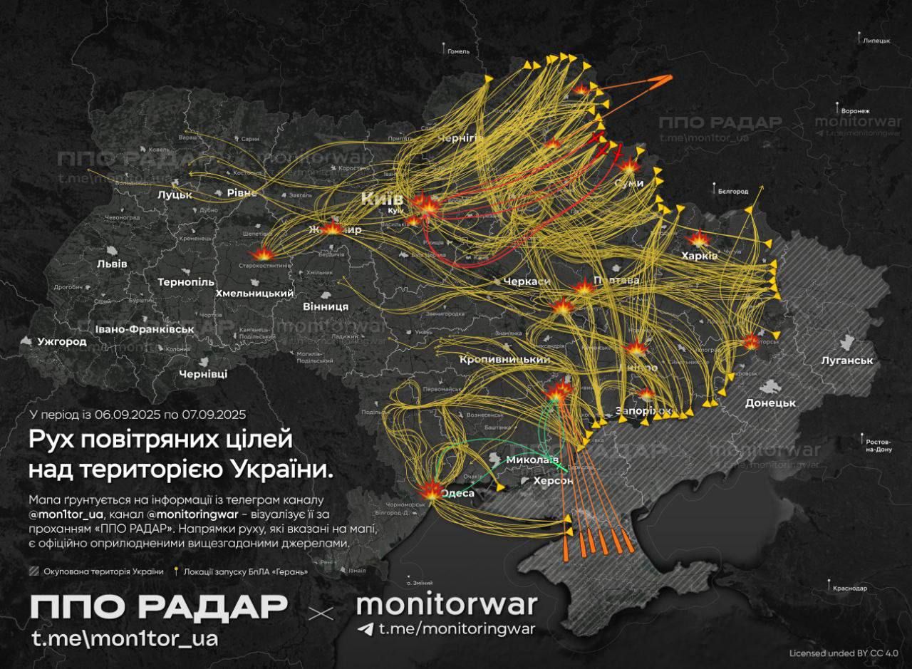 Масована атака РФ: ворог випустив майже тисячу