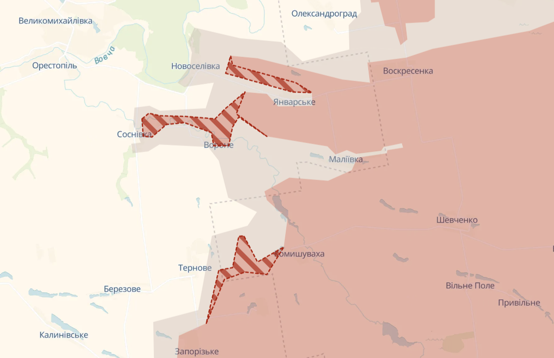 Окупанти просунулися на Донеччині та Дніпропетровщині - DeepState 1