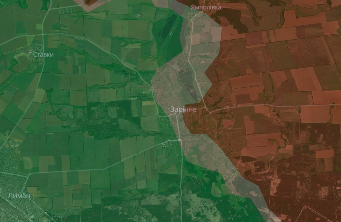 Звільнене Зарчіне на карті Звільнене Зарчіне на карті