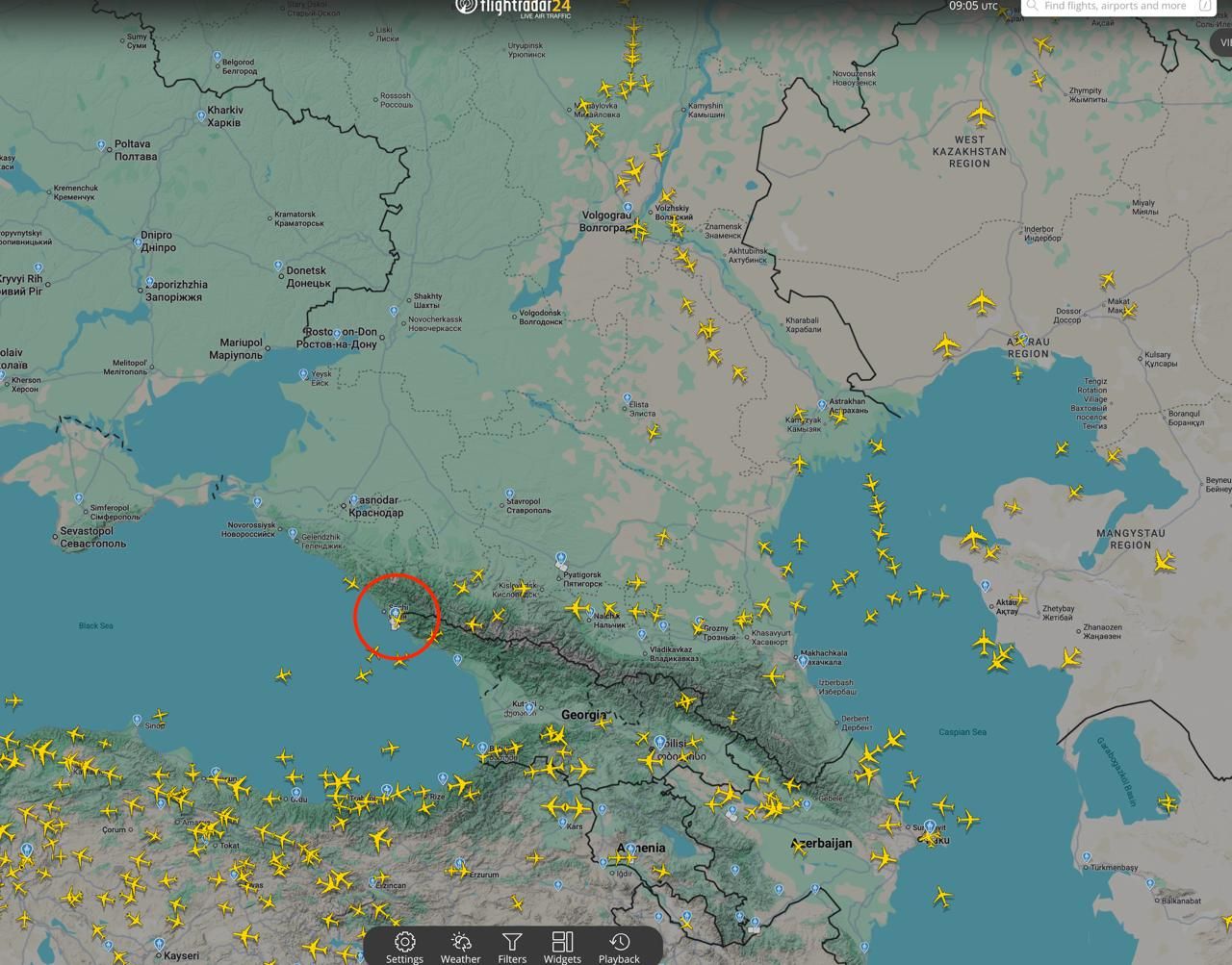 Літаки РФ облітають Каспій через небезпеку зустрічі з БПЛА