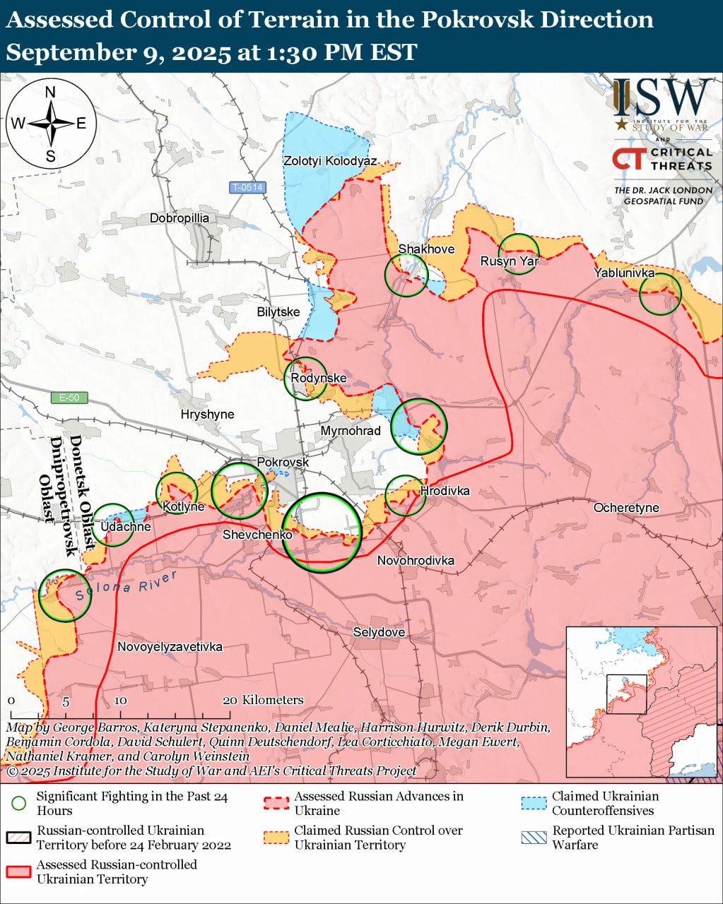 Карти боїв в районі Покровська