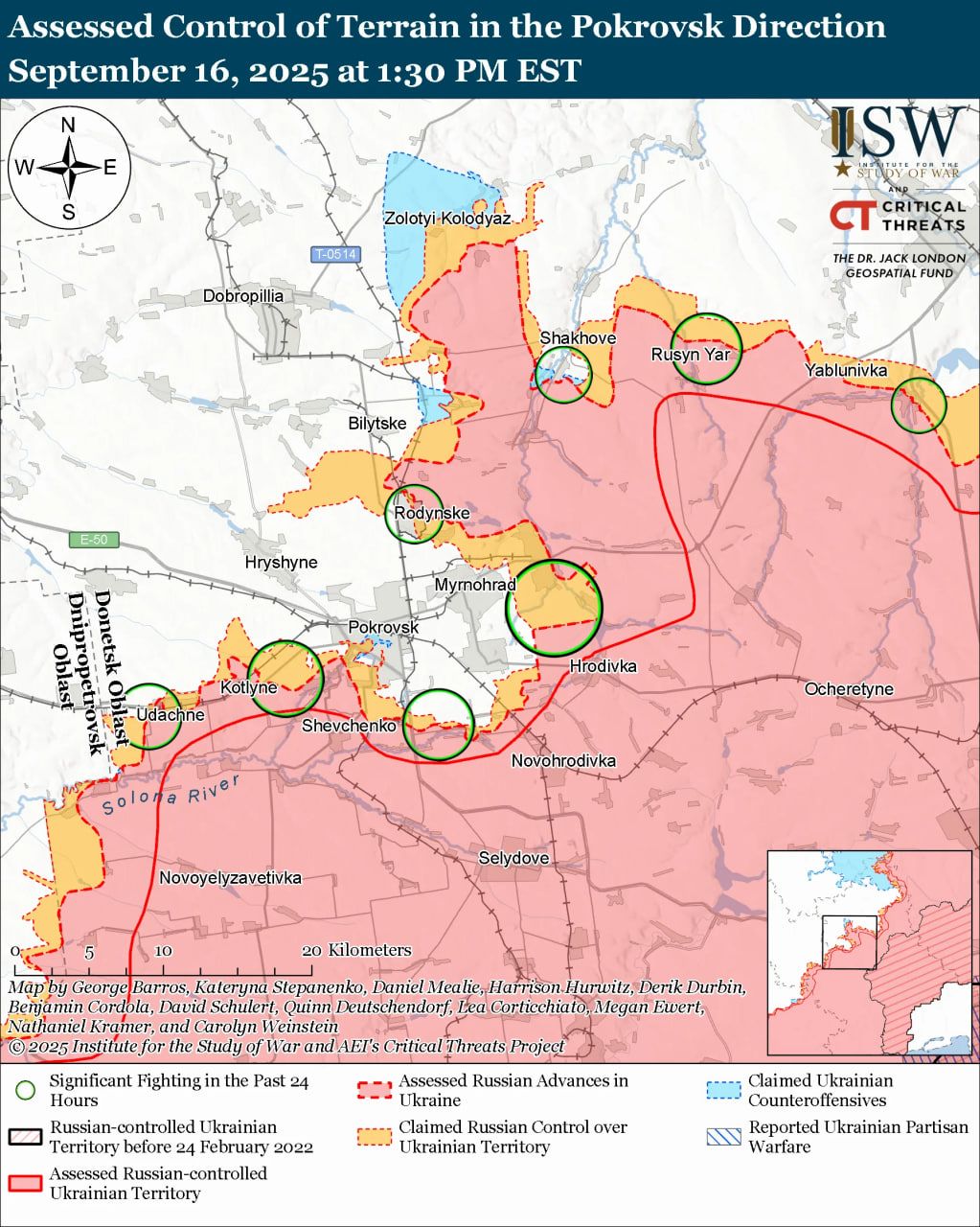 Карта боїв в районі Покровська Карта боїв в районі Покровська