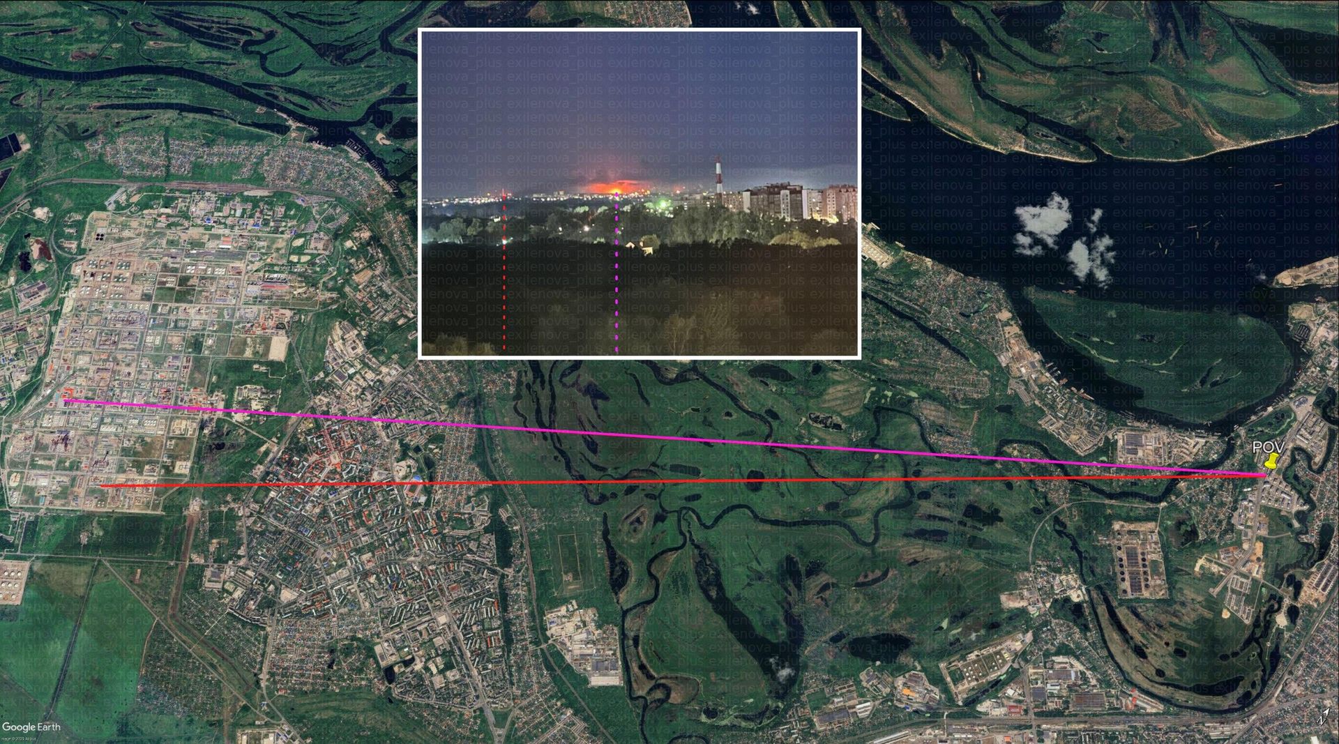 Атака дронів на РФ: у Самарській області палає Новокуйбишевський НПЗ (відео) 1