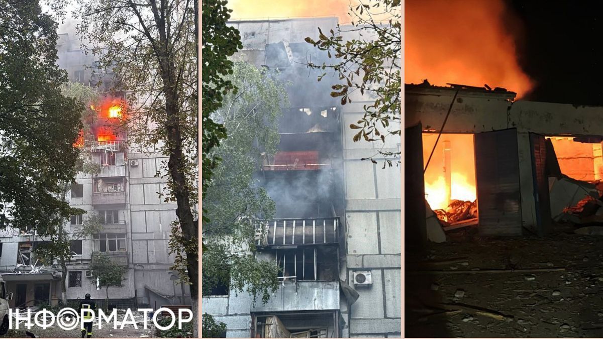 В Днепре враг попал в жилую многоэтажку, в Николаевской области - вспыхнули пожары
