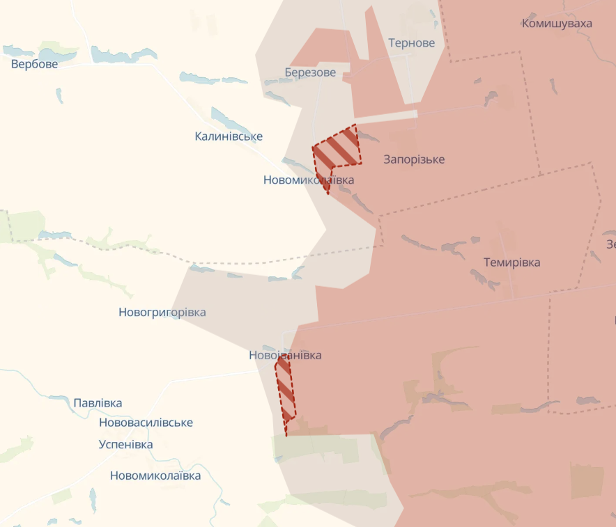 Враг продвигается на границе между Днепропетровщиной, Запорожьем и Донбассом - DeepState 1